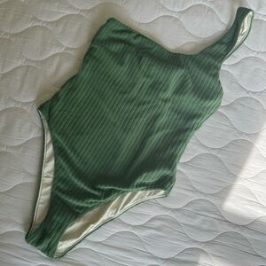 Zulu & Zephyr One Shoulder Ribbed One Piece